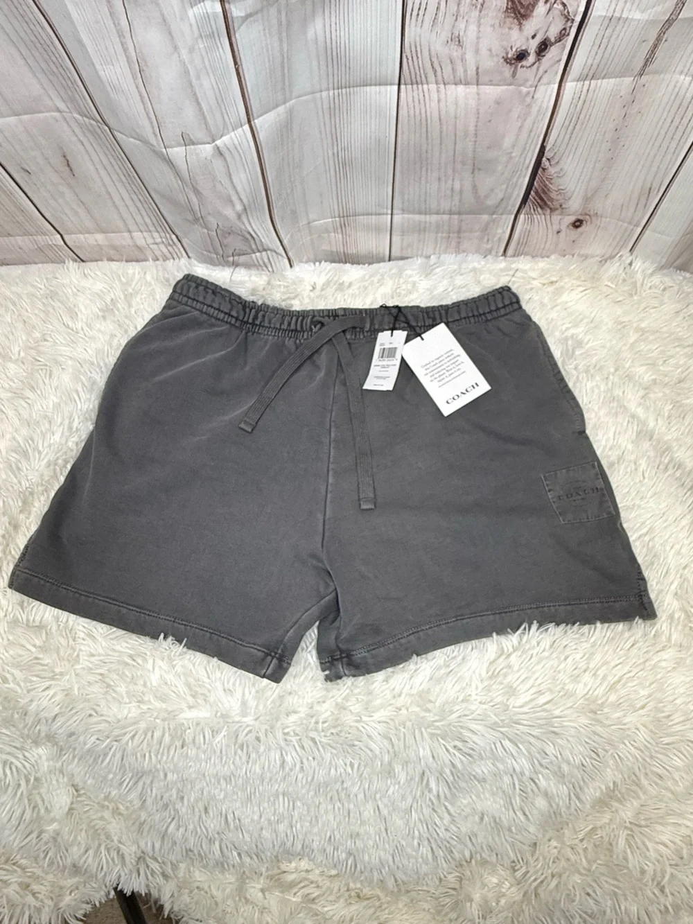 Coach garment dyed track shorts